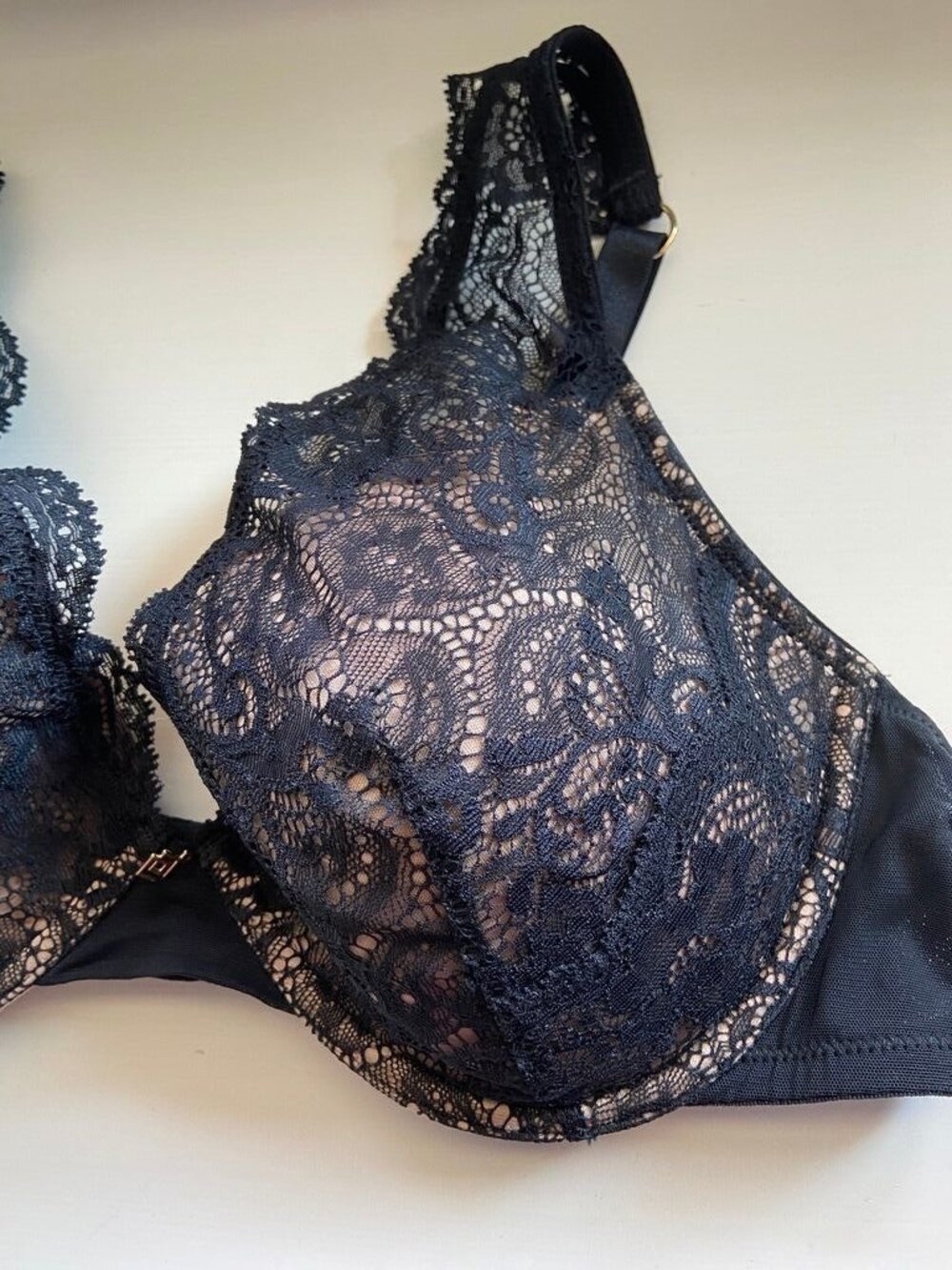 ThirdLove 24/7 Lace Contour Plunge Black Underwire Bra Women's Women's Size 38D - Picture 6 of 7